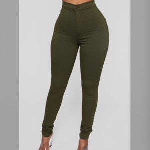 Olive High Waisted Denims